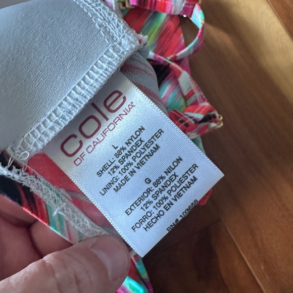 Cole of California Tankini and Bottom Swim Set size M/L - Picture 5 of 5